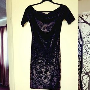 Black velvet dress